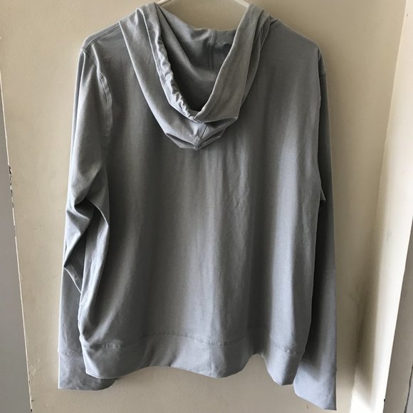 Yogalicious Lux Heather Gray Zip Front Drawstring  Long-sleeve Hoodie Sz XXL - Picture 3 of 16